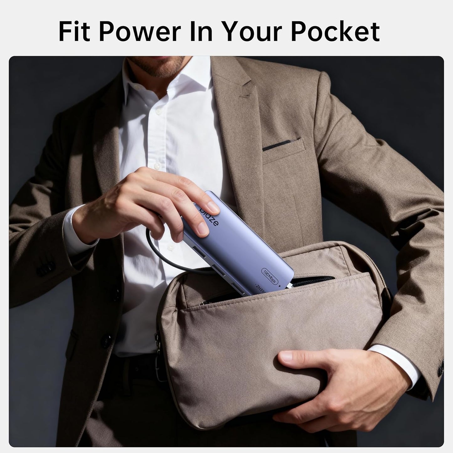 8-in-1 USB C Hub Adapter for MacBook, 4K60Hz HDMI, 100W PD Charging, USB 3.0, USB 2.0 * 2, SD/TF Card Reader, 100M Ethernet, 7 Ports Dongle for MacBook Pro/Air, iPad Pro, iPhone