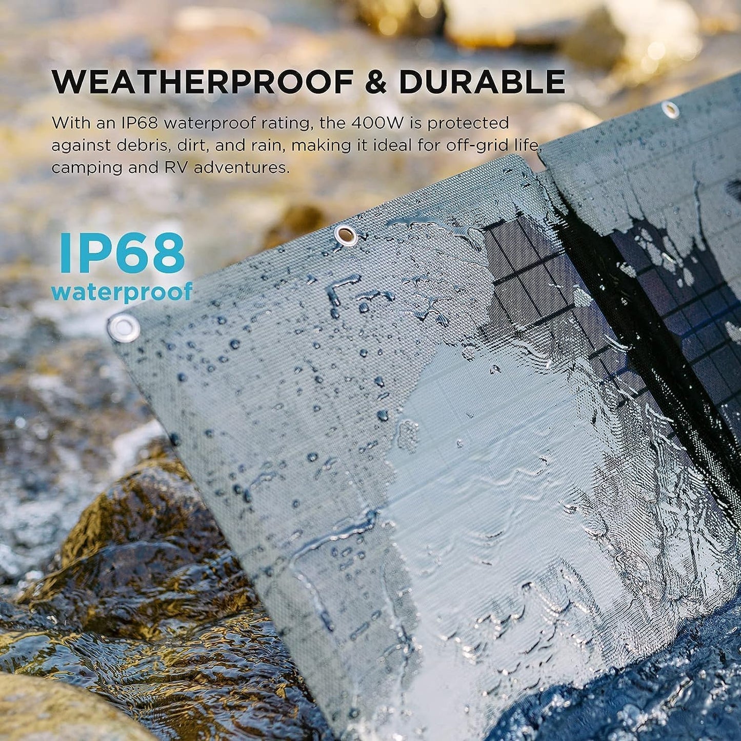 EF ECOFLOW Solar Generator 120V/3.6kWh DELTA Pro with 4x400W Portable Solar Panel, 23% High-Efficiency, 5 AC Outlets, 3600W Portable Power Station for Home Use Emergency Blackout Camping RV