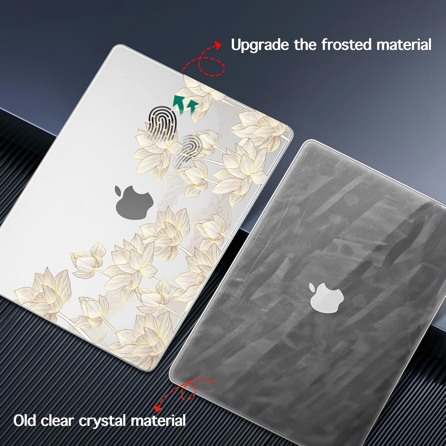 for MacBook Pro 16 inch Case 2021 2022 2023 2024 Release A3186 A3403 M4 A2991 M3 A2780 M2 A2485 M1 Pro/Max, Hard Shell Case with Screen Protector & Keyboard Cover, Lotus