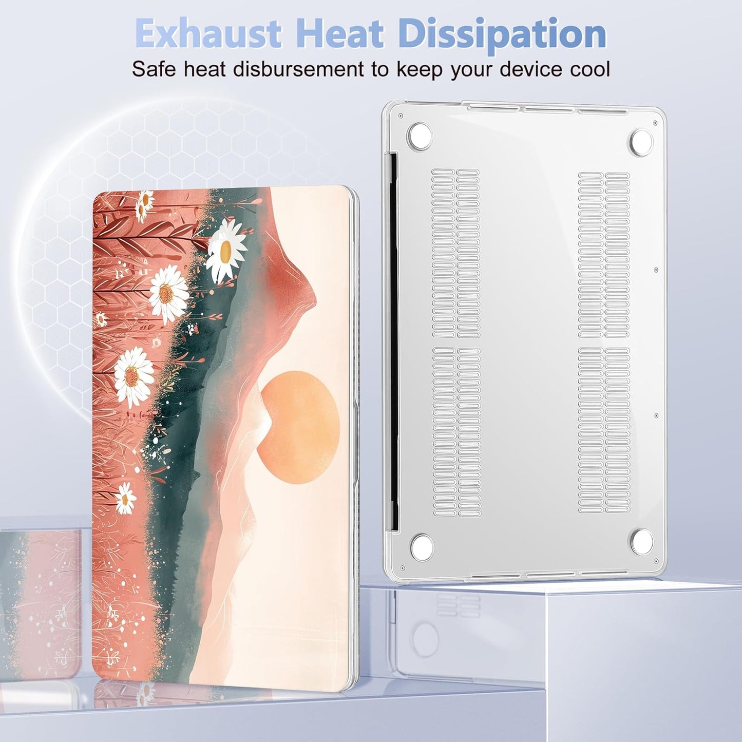 Case for MacBook Pro 13 inch with/Without Touch Bar (2016-2022, M2 A2338 M1 A2289 A2251 A2159 A1989 A1706 A1708), Hard Shell + Keyboard Cover + Dust Plug, Mountains