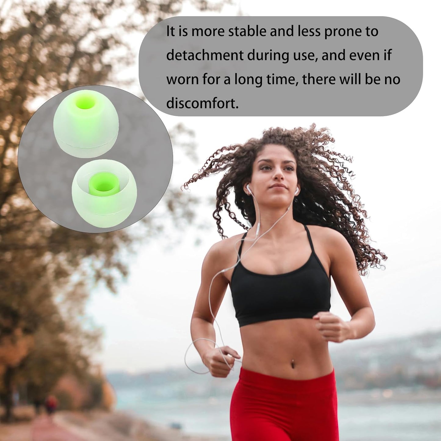 Earbud Replacement Tips Silicone Earbud Tips Eartips Fit Most in-Ear Earbuds(Inner Hole 3.8mm -5.1mm) Headphone Earbuds Rubber Tips 9 Pairs S M L