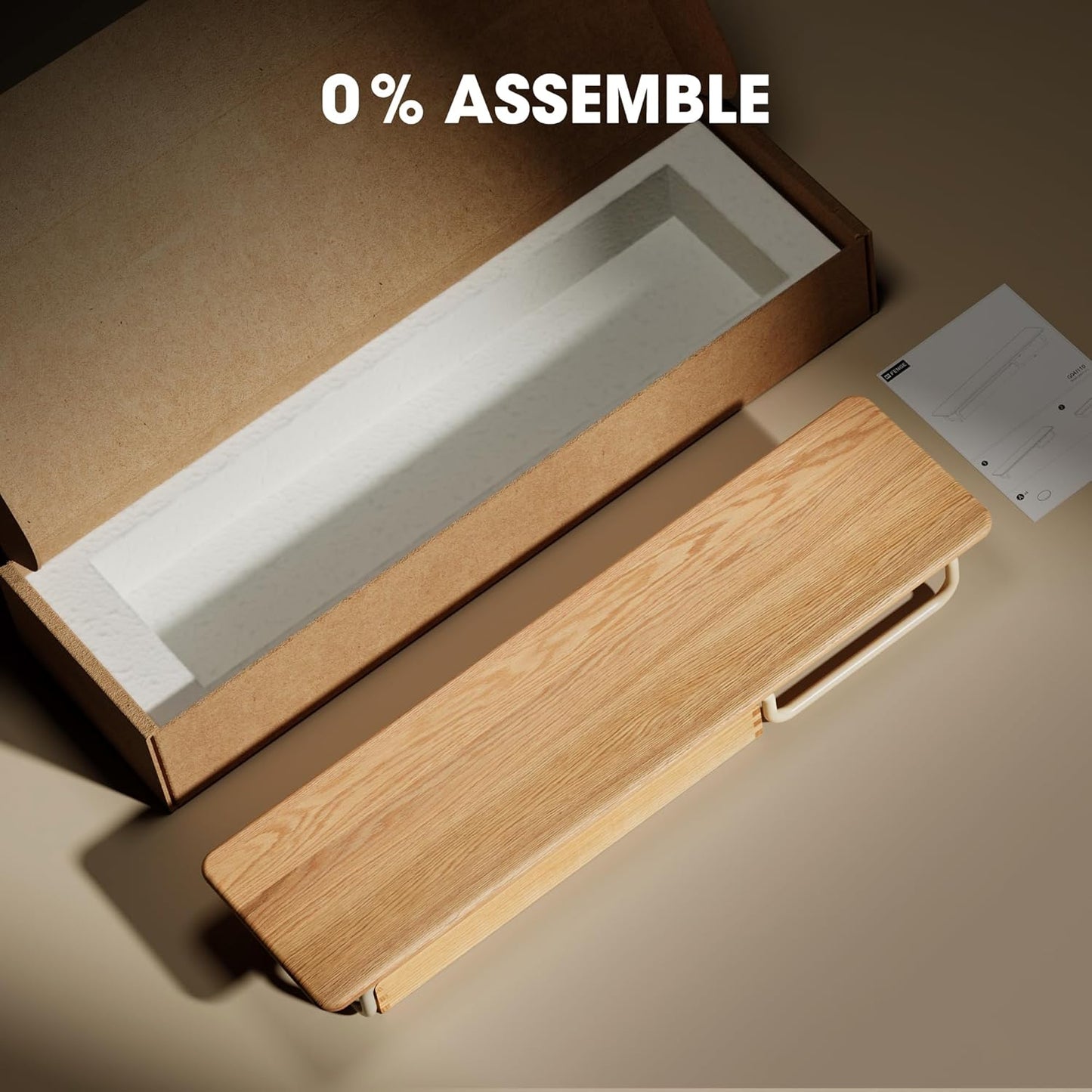 Fenge Dual Monitor Riser, 37 Inch Monitor Stand for Desk, Solid Wood Desk Shelf with Large Drawer Organizer, No Assembly Computer Stand for PC, Laptop, Printer, TV