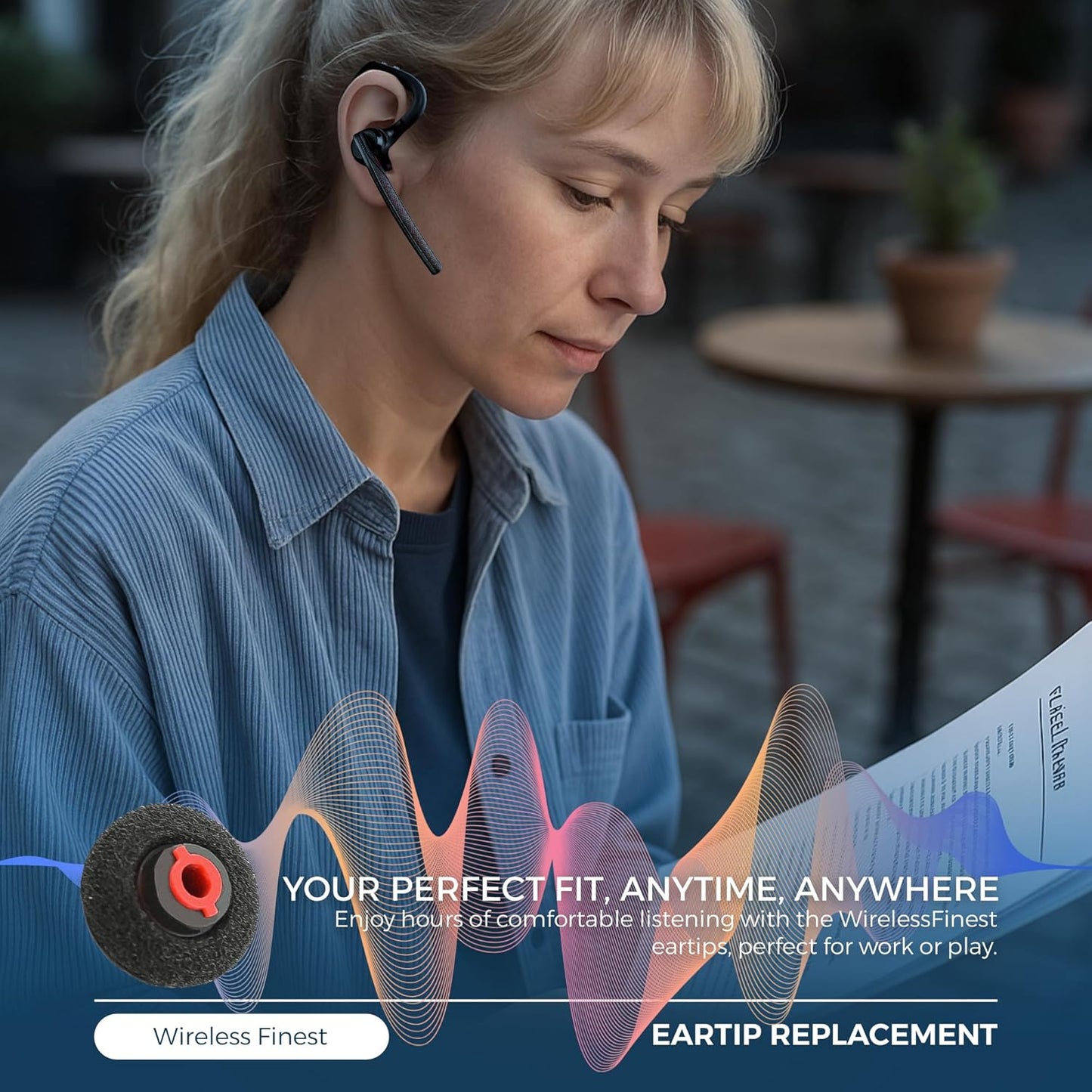 3X Ultra Comfort Eartips Ear Buds Replacement Earphone Ear Tips Kits Earpads Foam Set Cushion for Plantronics Voyager 5200 5220 5210 Series Bluetooth Headset Headphone (Small S)