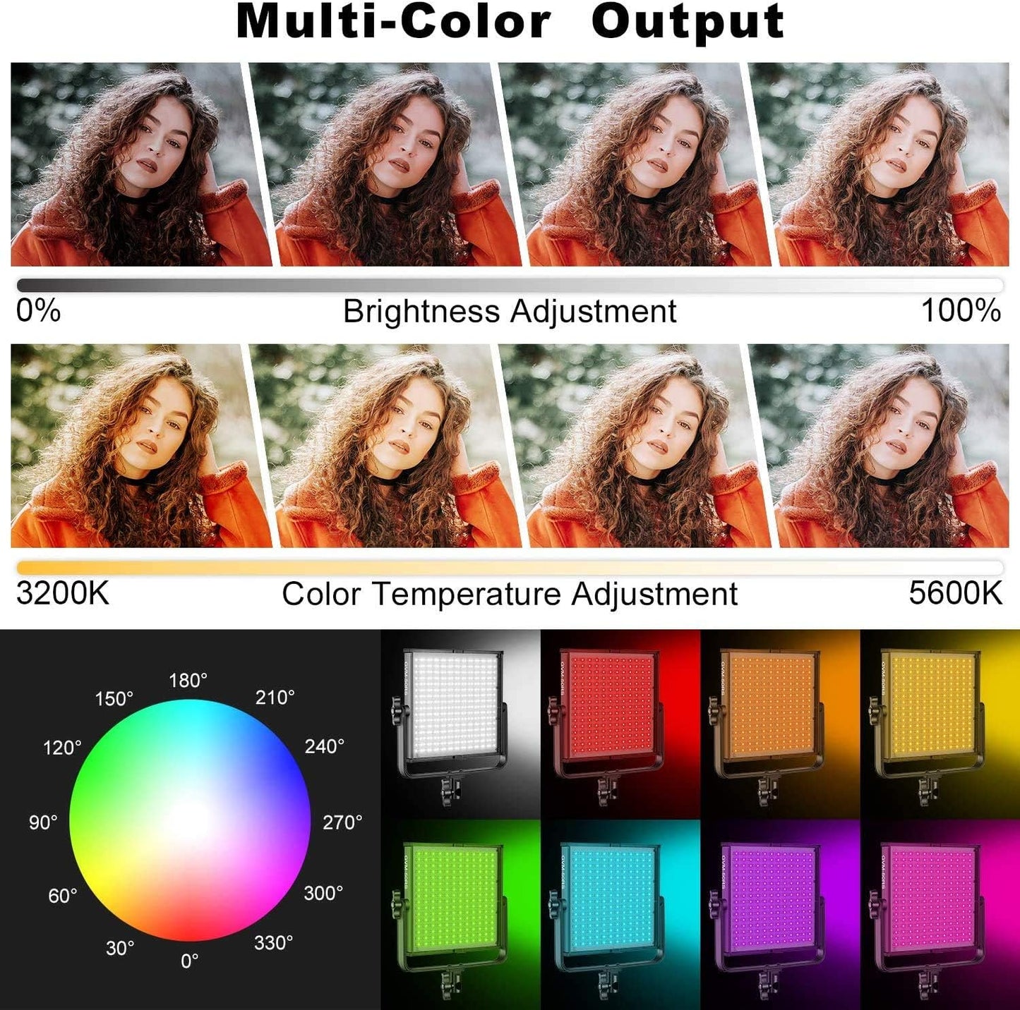 GVM RGB Video Lights with APP Control, 50W Full Color Studio Video Lighting Kit, Led Video Lights for YouTube Photography Lighting, 3 Packs Led Light Panel, Aluminum Alloy Shell, 3200K-5600K