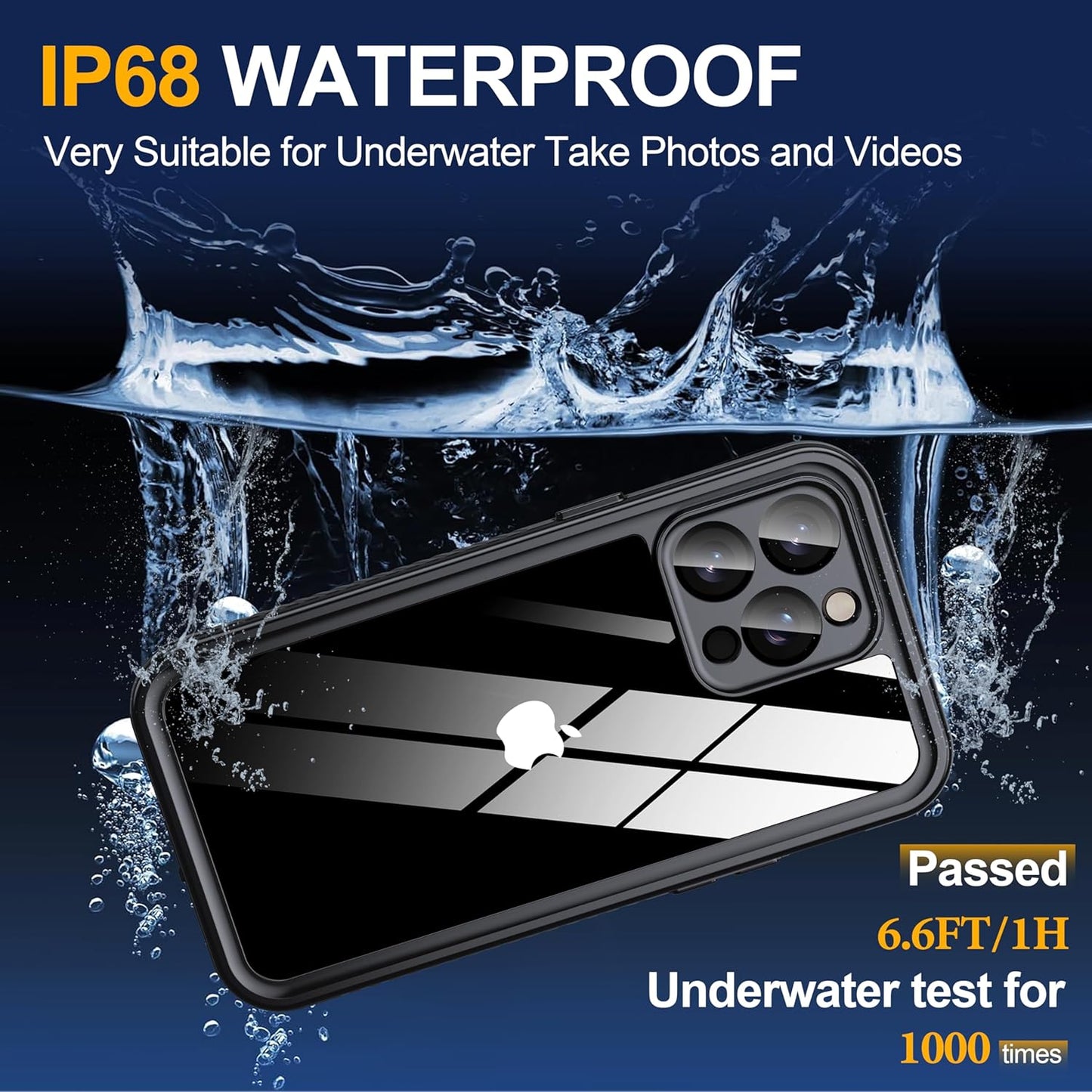 for iPhone 14 Pro Max Case Waterproof - Built-in Privacy Screen Protector & HD Screen Protector [IP68 Underwater] Shockproof Dustproof Full Body Protection iPhone 14 Pro Max Phone Case