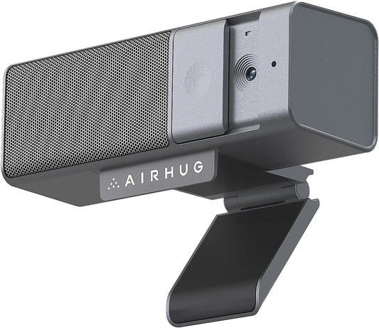AIRHUG 3 in 1 1080P Webcam with Microphone & Speaker, USB Camera for Video Conferencing/Online Class/Gaming Live, Built-in Privacy Cover