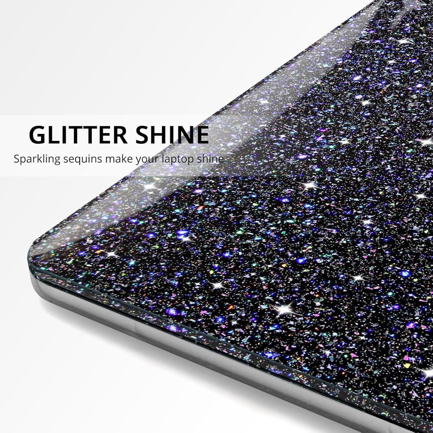 Anban Compatible with MacBook Pro 13 inch Case M2 M1 2025-2016 A2338 A2251 A2289 A2159 A1989 A1706 A1708, Plastic Hard Shell+Keyboard Cover+Screen Protector for MacBook Pro 13.3 inch Case, Shiny Black