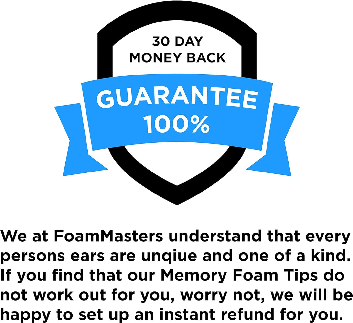 Foam Masters Memory Foam Ear Tips for AirPods Pro 1st & 2nd Gen | Comfortable | Secure | Better Noise Cancellation | Version 3.0 Replacement Buds (Medium - 3 Pairs, Black)