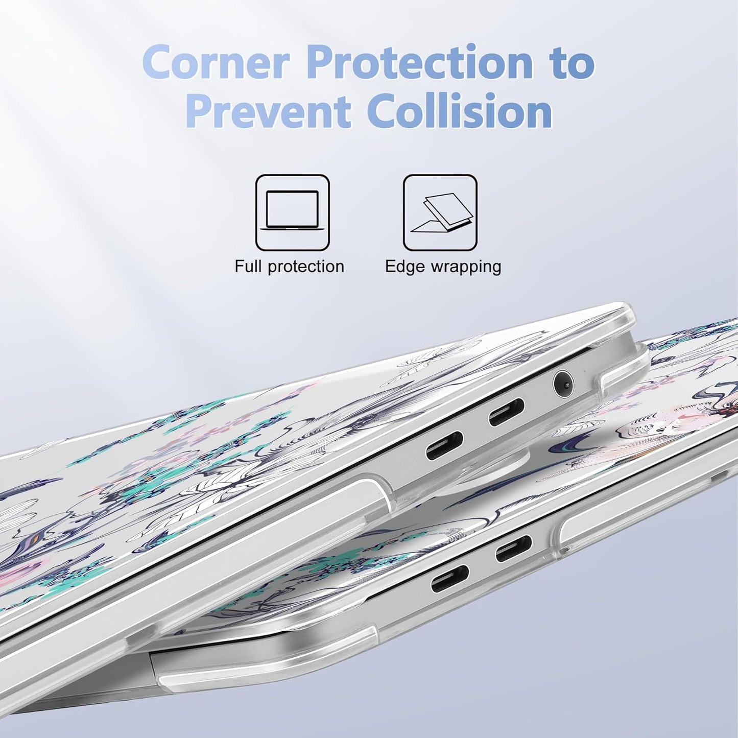 for MacBook Pro 16 inch Case 2019 2020 Release Model A2141, Plastic Hard Shell Cover with Keyboard Cover & Screen Protector for MacBook Pro 16 inch with Touch Bar & Touch ID, Floral C319