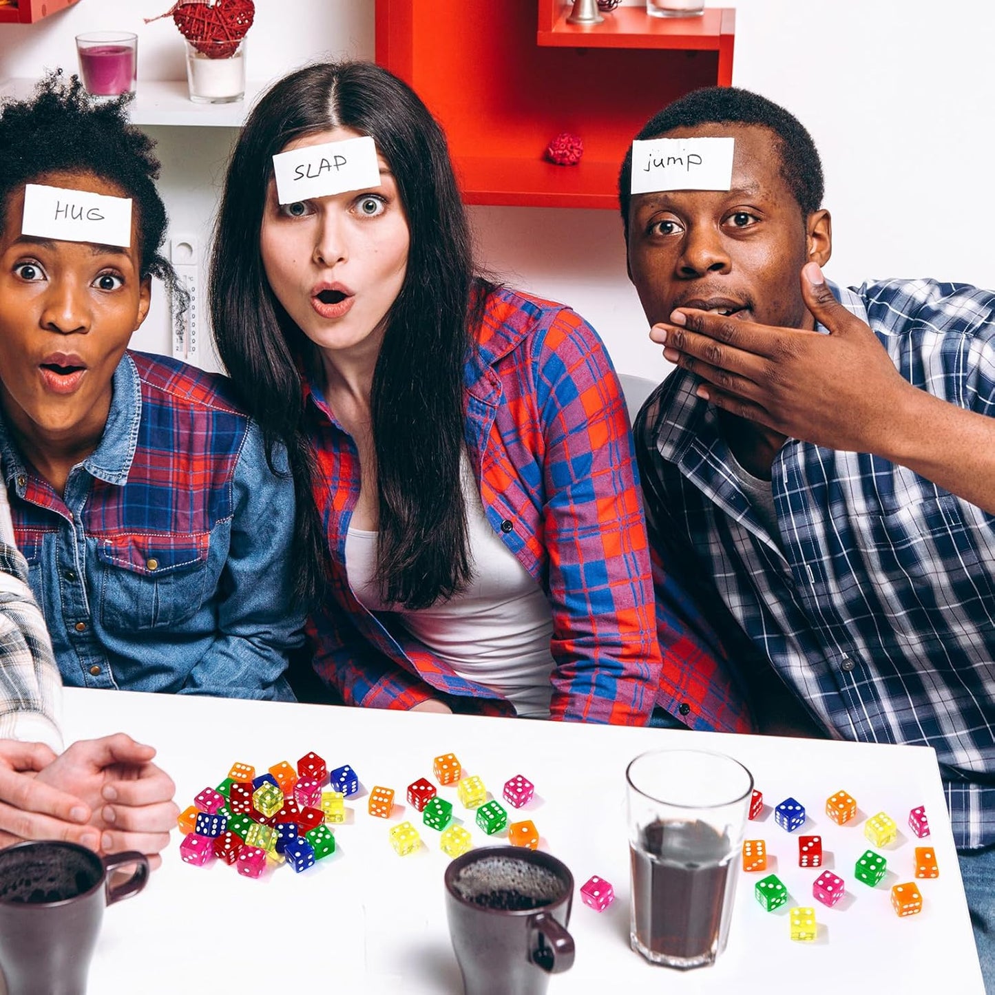 36 Piece 19 mm Casino Style Craps Dice Sets Acrylic and Translucent D6 Dice, Square W/Rounded Edge for Casino, Craps, Table Games and Board Games(Fresh Color)