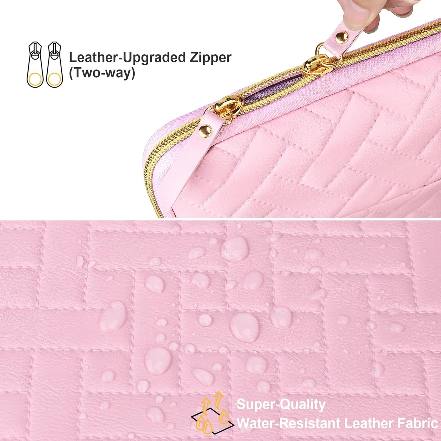 Lacdo 15-15.6 Inch Laptop Sleeve Case for Acer HP Lenovo Dell ASUS Laptop, Acer Aspire 15, HP Pavilion/Envy 15, Dell Latitude 15, Lenovo ThinkPad/IdeaPad 15, ASUS ZenBook 15 Computer Bag, Sakura Pink