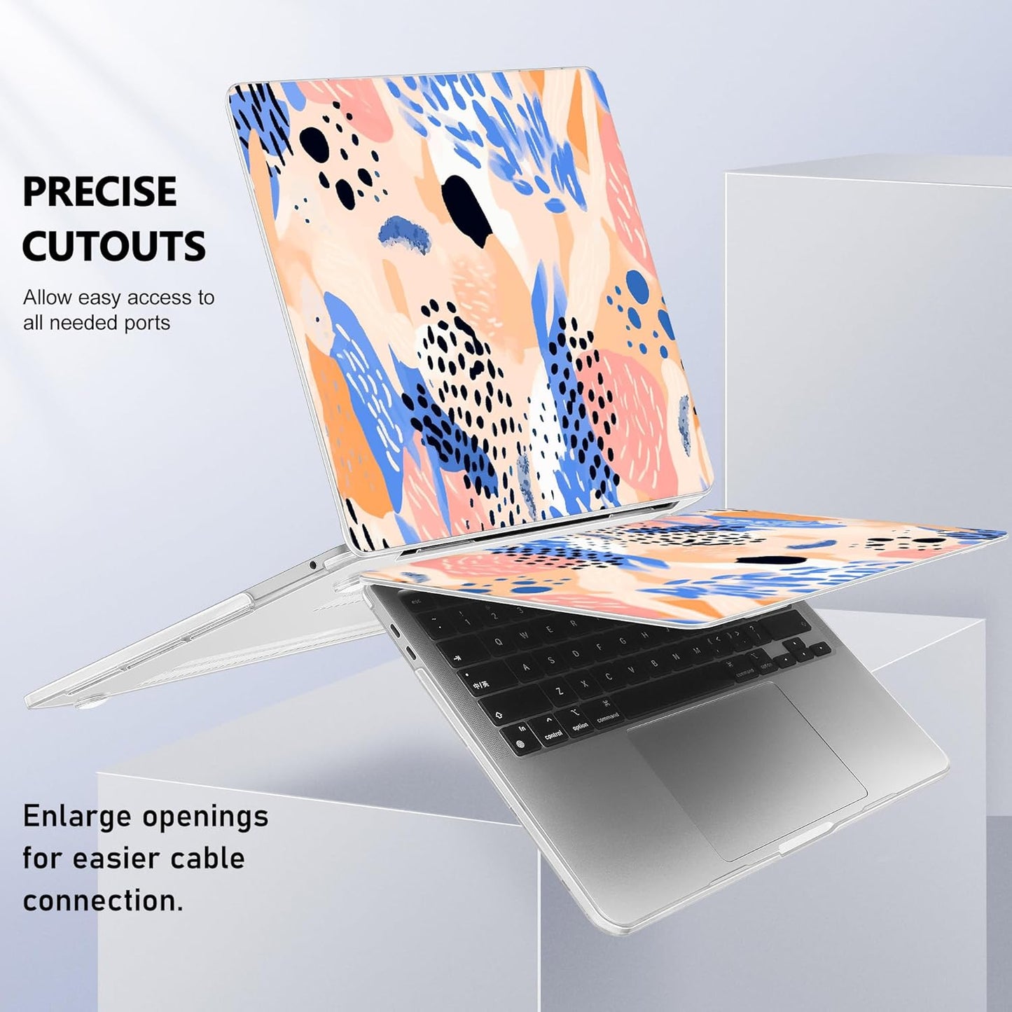 May Chen for New MacBook Pro 13 Case 2022 2020 Release (A2338 M1 M2/A2289/A2251), Plastic Crystal Hard Shell Case Cover with Keyboard Cover for MacBook Pro 13-inch Touch Bar, Bohemian Pattern
