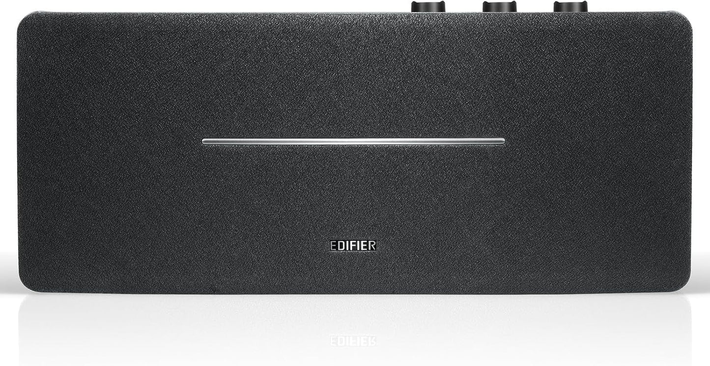 Edifier D12 Integrated Desktop Computer Speakers with Bluetooth 5.0, Wireless Stereo Tabletop Speaker 70 Watts RMS with Subwoofer Line Out, RCA, Aux Input for PC Monitor Laptop -Black
