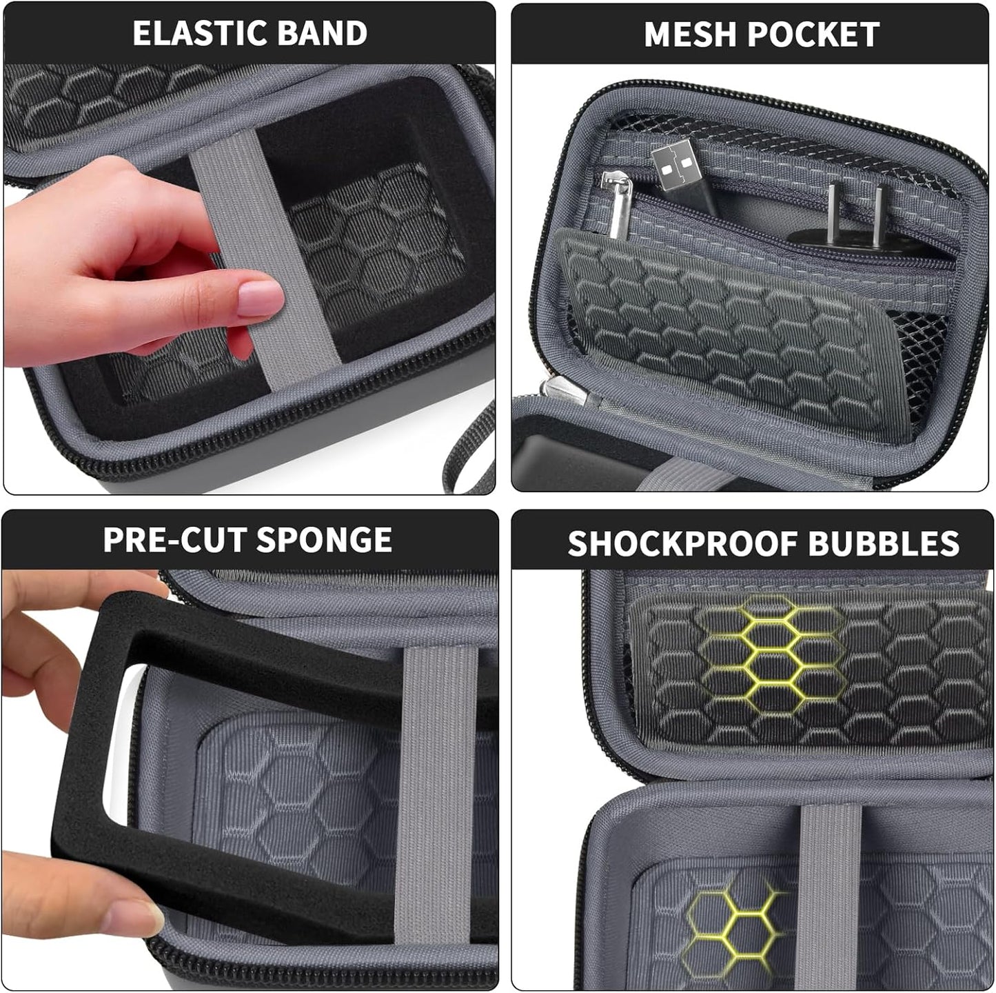 Carrying & Protective Case for Digital Camera, AbergBest 21 Mega Pixels 2.7" LCD Rechargeable HD/Kodak Pixpro/Canon PowerShot ELPH 180/190 / Sony DSCW800 / DSCW831 Cameras for Travel - Dark Grey