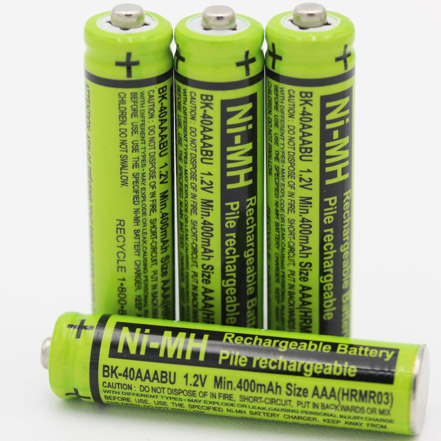 4-Pack BK-40AAABU 1.2V 400mAh Replacement Battery Pack for Panasonic Cordless Phone Handset BK40AAABU