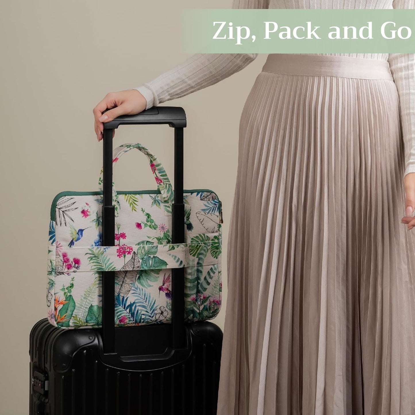 Maison d'Hermine Laptop bag with front pocket Stain and water repellent Cotton canvas