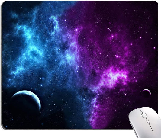 IMAYONDIA Nebula Galaxy Mouse Pad - Universe Square Waterproof Non-Slip Rubber Base for Computer Laptop