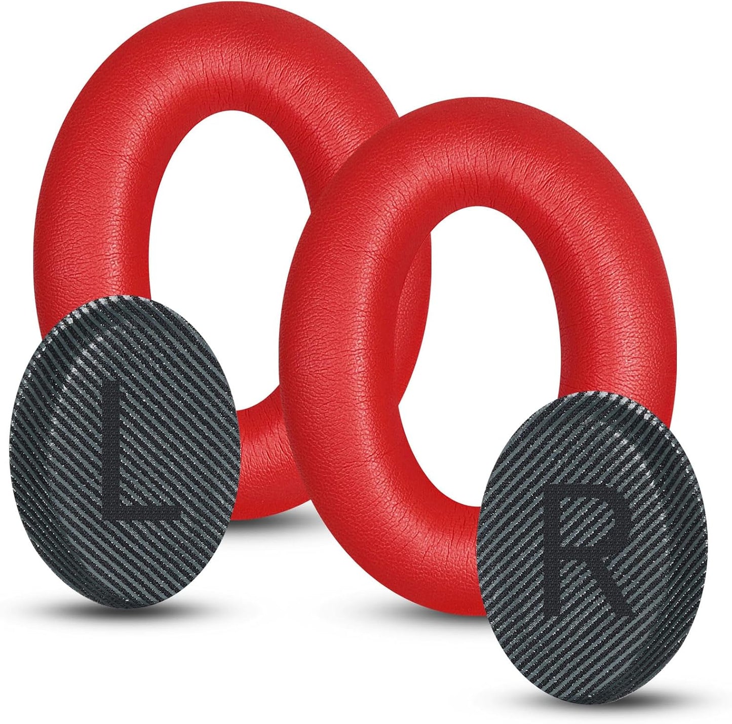 Headphones Replacement Ear Pads, Protein Leather earpad Cushions for Bose Quiet Comfort QC35 Headphones, Replacement Earpads, Softer Memory Foam - Red