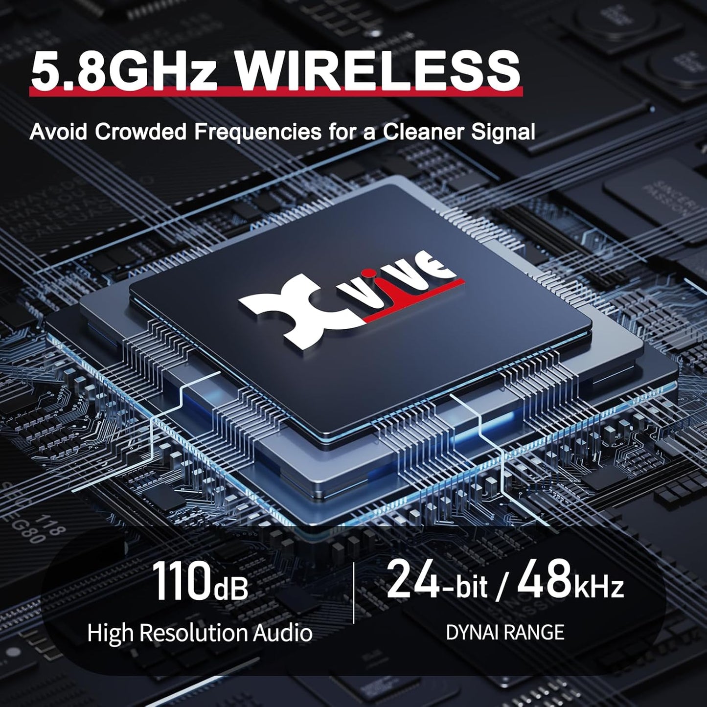 Xvive U45R4 Wireless in-Ear Monitor System Set with One Transmitter and Four Receivers