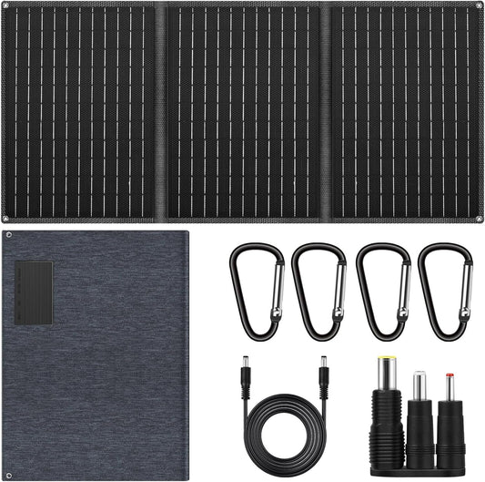 30W 100W 200W 400W Solar Panel,Portable Foldable Solar Panel Kit,Black with Carrying Case (30W)