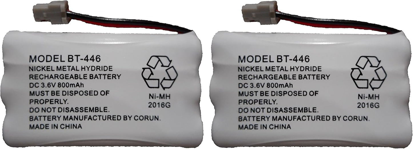 BT446 BT-446 BBTY0503001 BT-1004 BT-1005 GE-TL26402 BT-504 CPH-488B Rechargeable Cordless Telephone Battery DC 3.6V 800mAh Manufactured by Corun for Uniden