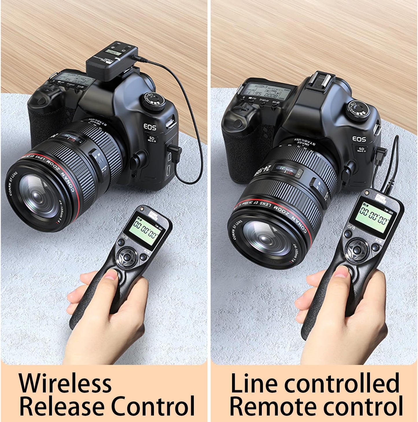 Pixel Wireless Shutter Remote Release Control TW283 for Nikon Z7 Z6 Df D90 D7500 D3300 D3100 D3200 D5000 D5500 D7200 D7000 D600 D750