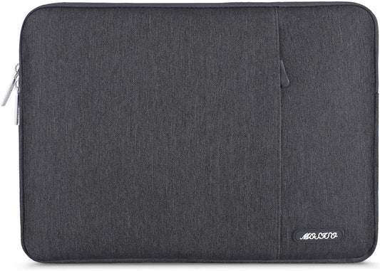 MOSISO Laptop Case 13.3 inch, 13-13.3 inch Laptop Sleeve Compatible with MacBook Air/Pro 13 / Pro 14, HP Dell ASUS Lenovo Notebook, Polyester Vertical Computer Sleeve Bag with Pocket, Space Gray