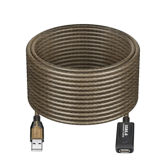 30 FT USB Extension Cable, USB 2.0 Type A Male to A Female Active Repeater Extension Cable 30 ft, High Speed 480 Mbps