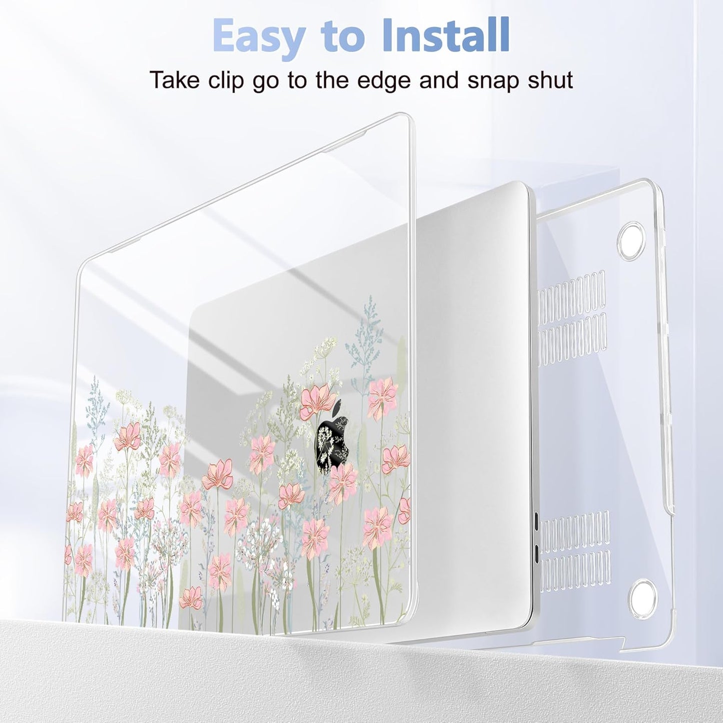 for MacBook Pro 16 inch Case 2019 2020 Release Model A2141, Plastic Hard Shell Cover with Keyboard Cover & Screen Protector for MacBook Pro 16 inch with Touch Bar & Touch ID, Floral C322