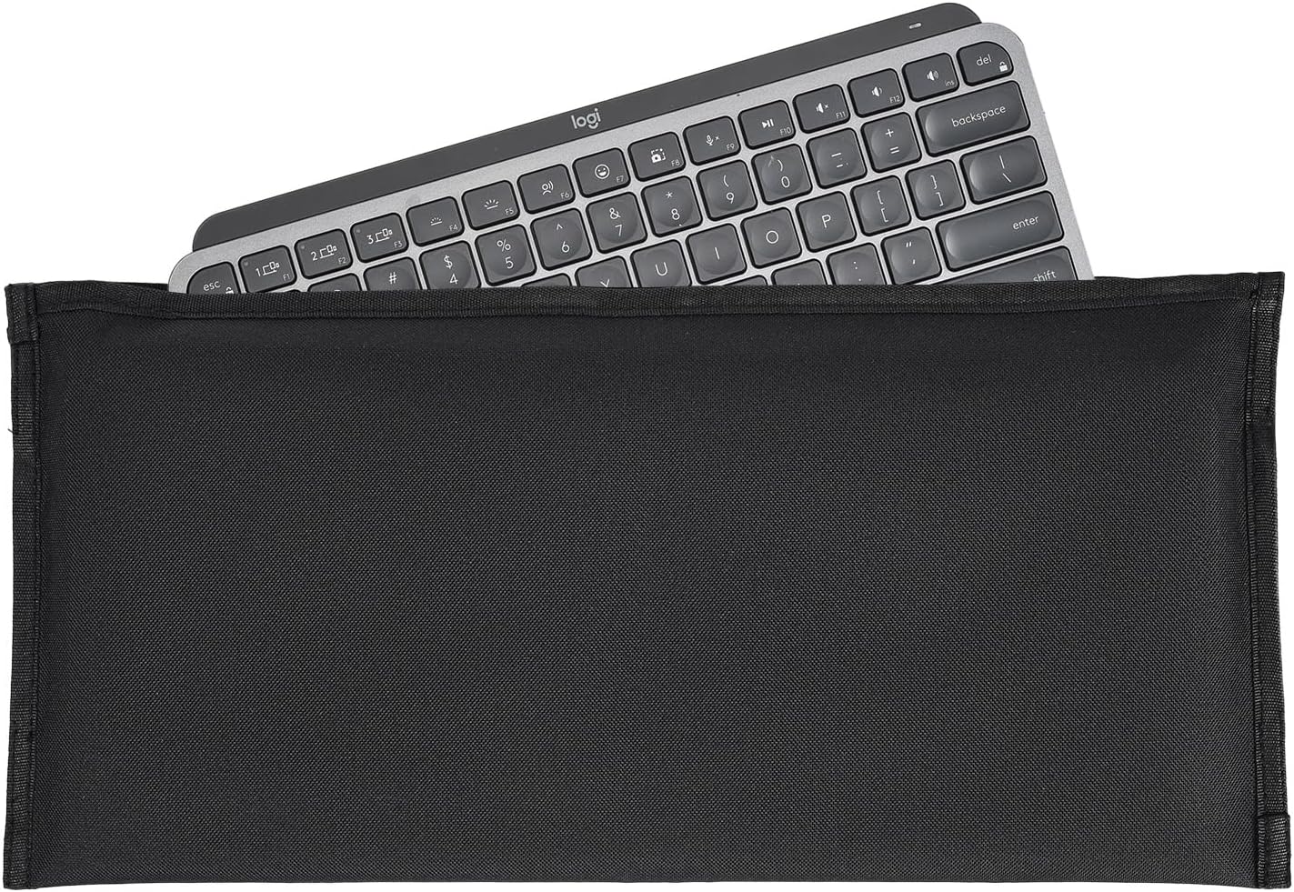 Computer Keyboard Dust Cover Sleeve Bag for Universal Keyboard, 68-87 Keys Wireless/Wired Gaming PC Keyboard Dust Cover, Logitech/Dell/Corsair/Havit/Redragon/Arteck/Apple Keyboard Protector-Black