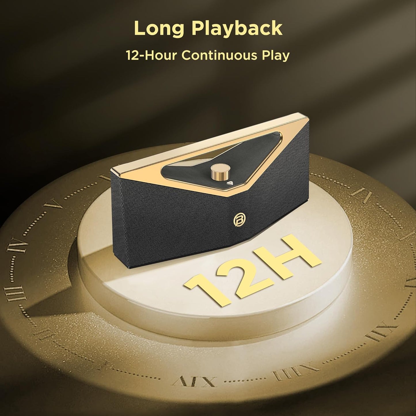 BUGANI Bluetooth Speaker Loud 160W,Waterproof Large Bluetooth Speaker Subwoofer Hi-Res Audio, 12H Playtime Party Outdoor Speakers for Camping, Beach, Golden