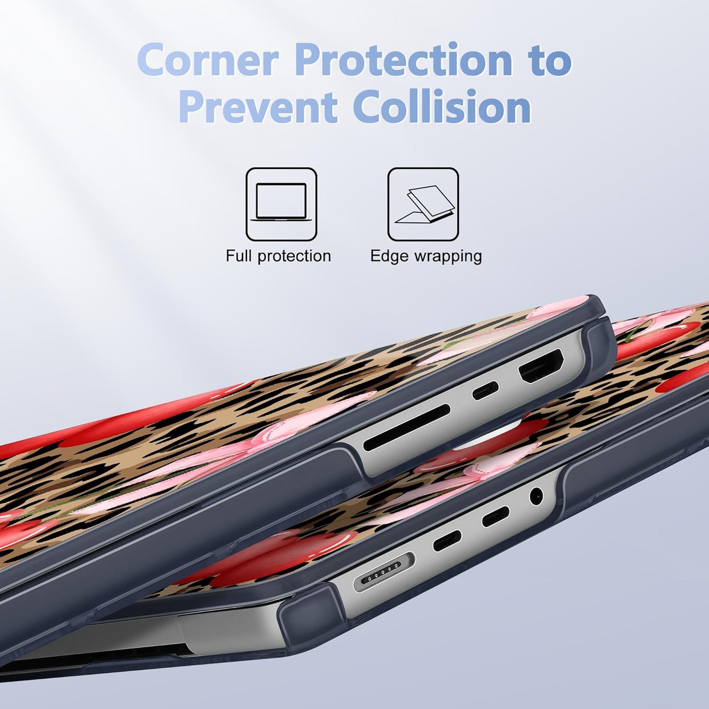 for MacBook Pro 16 inch Case 2021 2022 2023 2024 Release A3186 A3403 M4 A2991 M3 A2780 M2 A2485 M1 Pro/Max, Hard Shell Case with Screen Protector & Keyboard Cover, Leopard Cherry