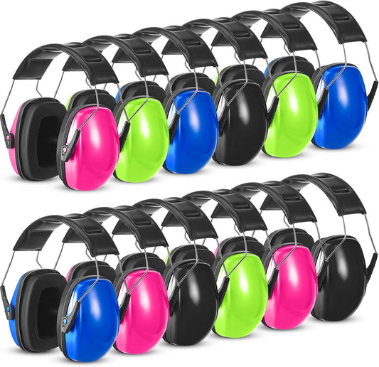 Amylove 12 Pcs Kids Ear Protection Noise Cancelling Headphones Ear Muffs Bulk 27db Adult Noise Reduction Hearing Earmuff(Universal Fit (kids & Adults),Fresh Style,Bright Color)