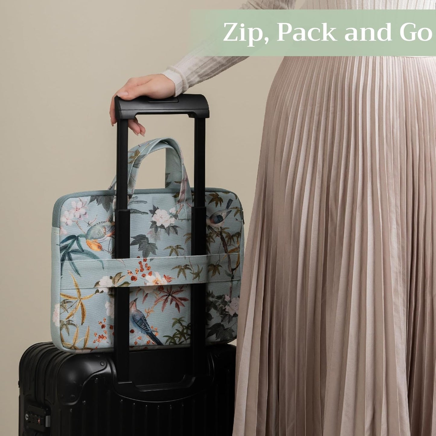 Maison d'Hermine Laptop bag with front pocket Stain and water repellent Cotton canvas