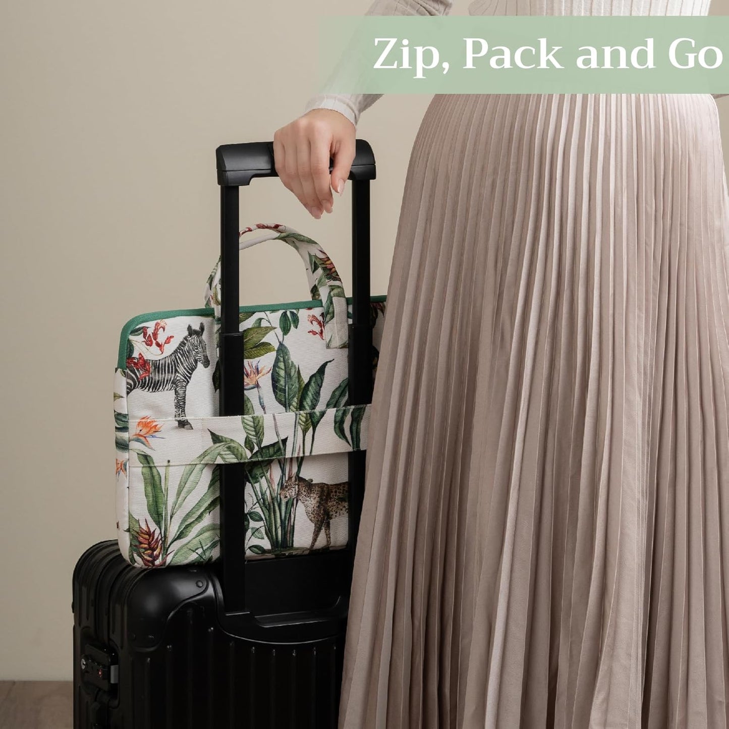 Maison d'Hermine Laptop bag with front pocket Stain and water repellent Cotton canvas