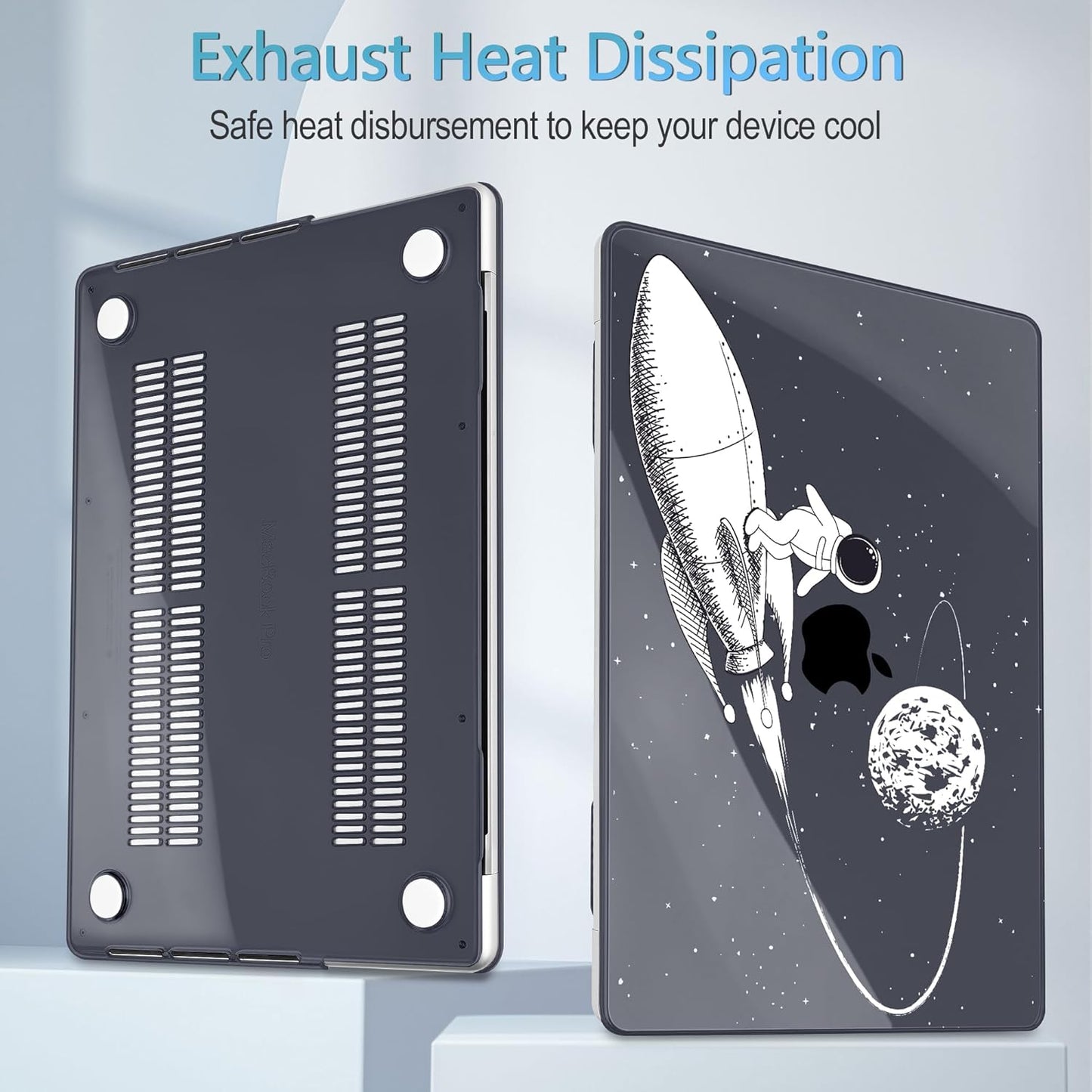 Mektron Case for MacBook Pro 16" M4 A3403 A3186 M3 A2991 M2 A2780 M1 A2485 (2021/2023/2024) Pro/Max with Touch ID, Hard Shell Plastic Laptop Cover Keyboard Cover Screen Protector, Astronauts