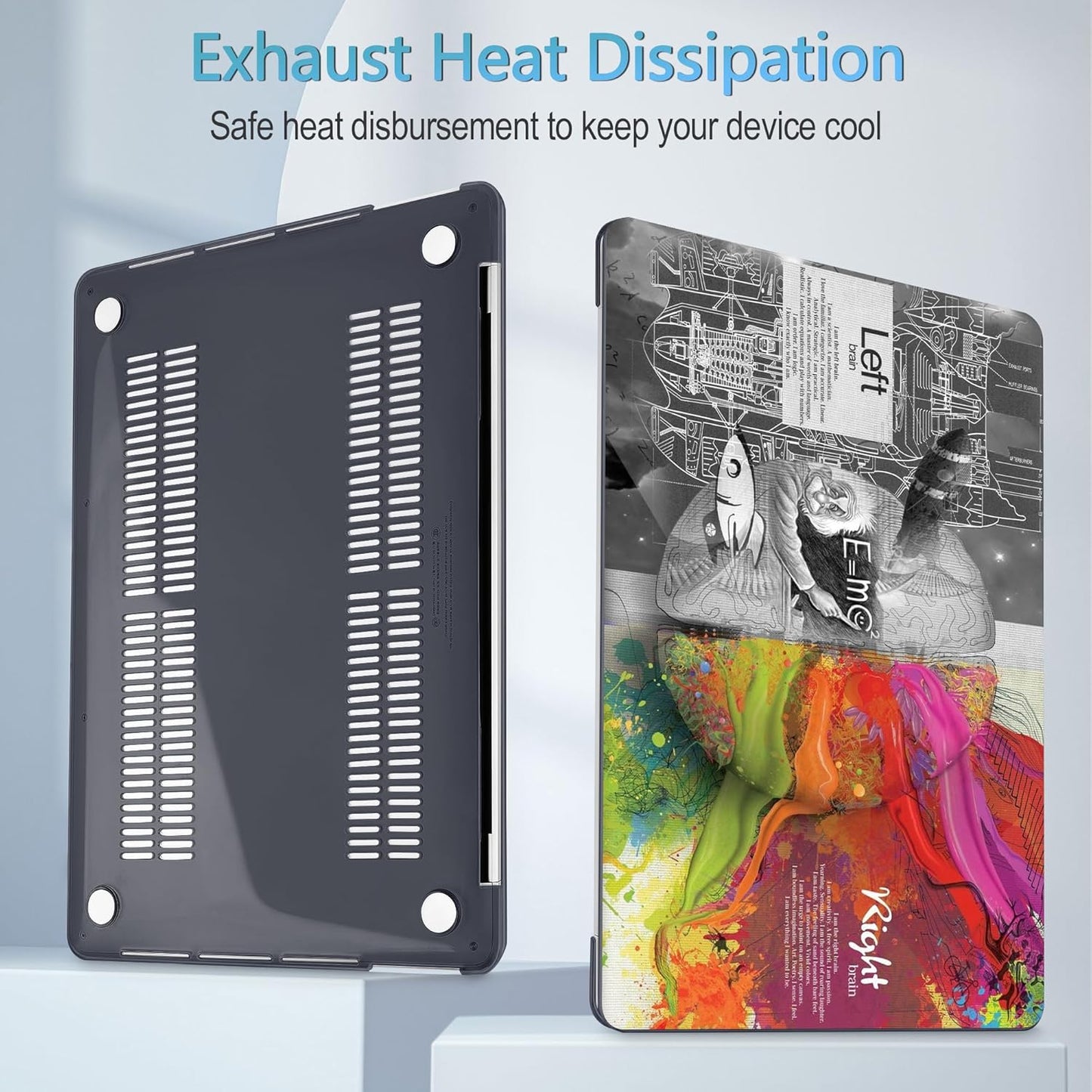 Mektron 16 inch Laptop Case, for MacBook Pro 16 inch Cover A2141 2020 2019 with Touch bar & Touch ID, Soft Touch Hard Shell Case w/Keyboard Skin Screen Protector Dust Plug, Wonderful Brain