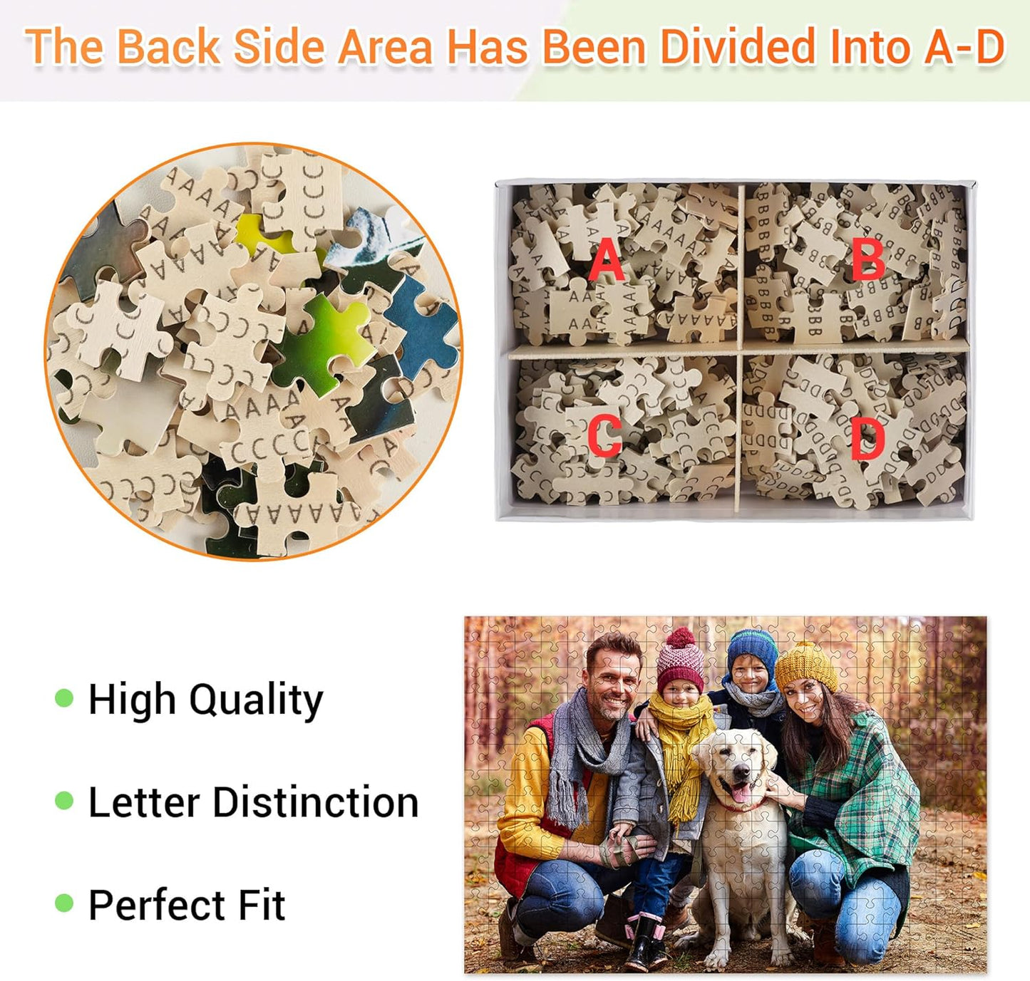 Easycosy Custom Photo Puzzles 300/500/1000 Pieces for Adults Families Personalized Picture Text Jigsaw Puzzle Gift for Holiday Birthday Wedding Anniversay(Horizontal/Vertical)