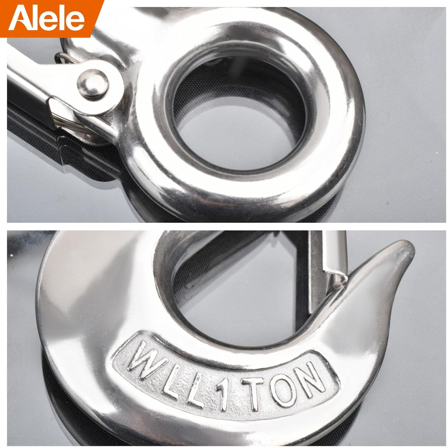 Alele Grab Hooks,1T Crane Scale,Slip Hooks,Stainless Steel Lifting Hook Rigging Accessory (Grab Hooks 1000kg)