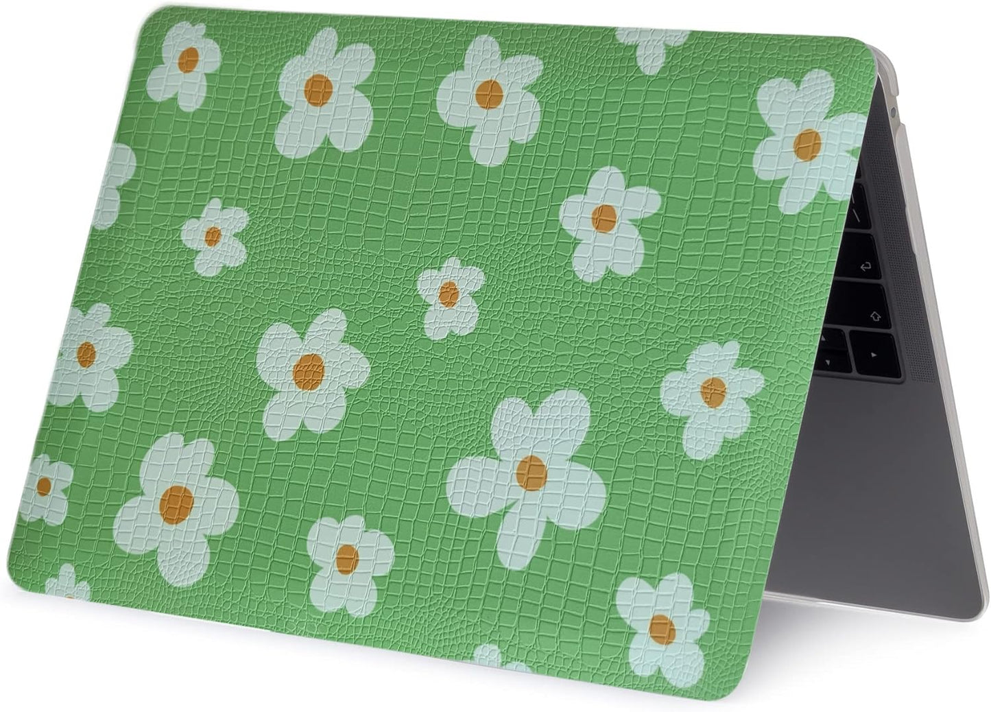 LanBaiLan Compatible for MacBook Pro 13 inch with Touch Bar 2016-2023 Release M1 M2 A2338 A2289 A2251 A2159 A1989 A1706 A1708, Laptop Hard Case & Keyboard Cover, Green Flower