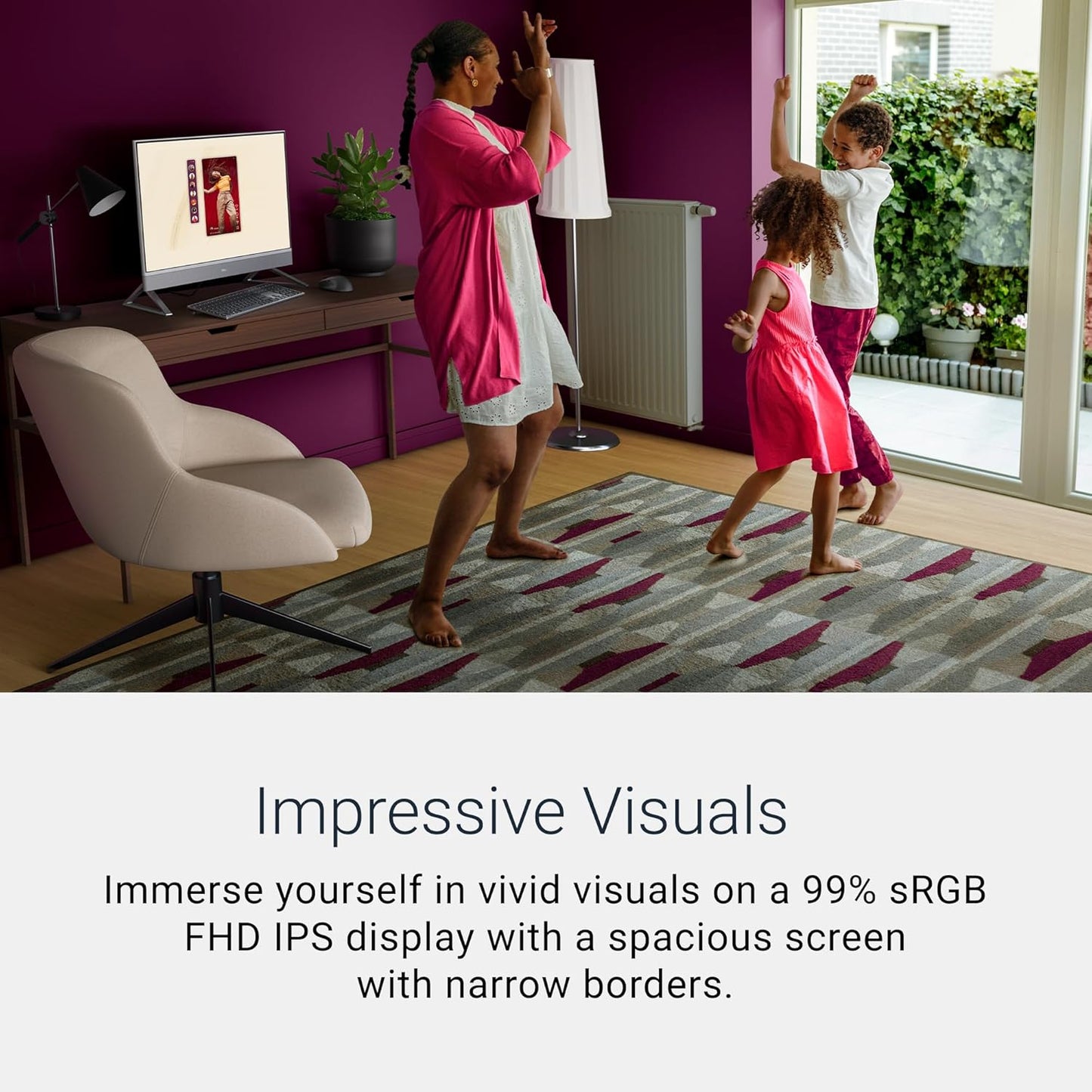 Dell 24 All-in-One Desktop ec24250-23.8-inch FHD Touch Display, Intel Core 5 Processor 120U, Intel Graphics, 16GB DDR5 RAM, 512GB SSD, Windows 11 Home, Onsite Service+6 Months Retail Migrate - White