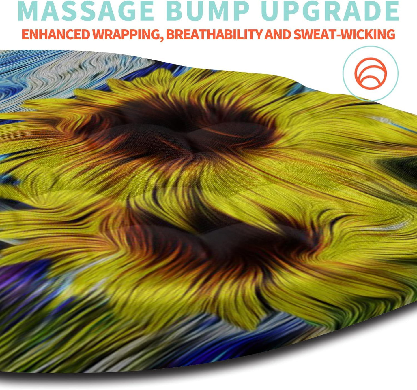 Ergonomic Mouse Pad Wrist Support with Memory Foam Massage Bulge, Carpal Tunnel Pain Relief Mousepad Wrist Rest for Mouse(12x8 inch,Sunflower)