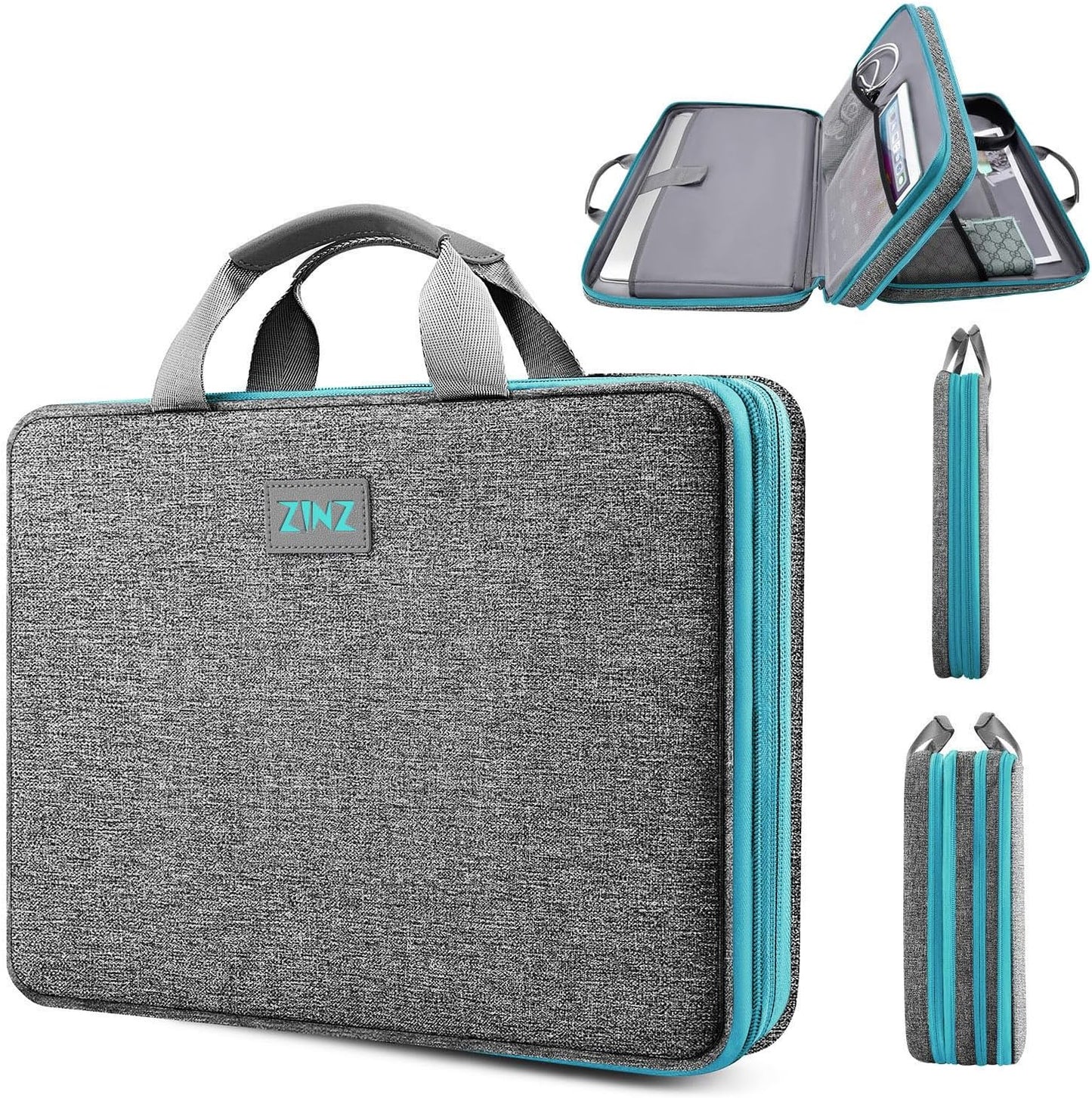 ZINZ Laptop Case Computer Sleeve Briefcase with Multi-pockets for 11.6 12.9 13 13.3 14 15 15.6 16 inch Notebooks