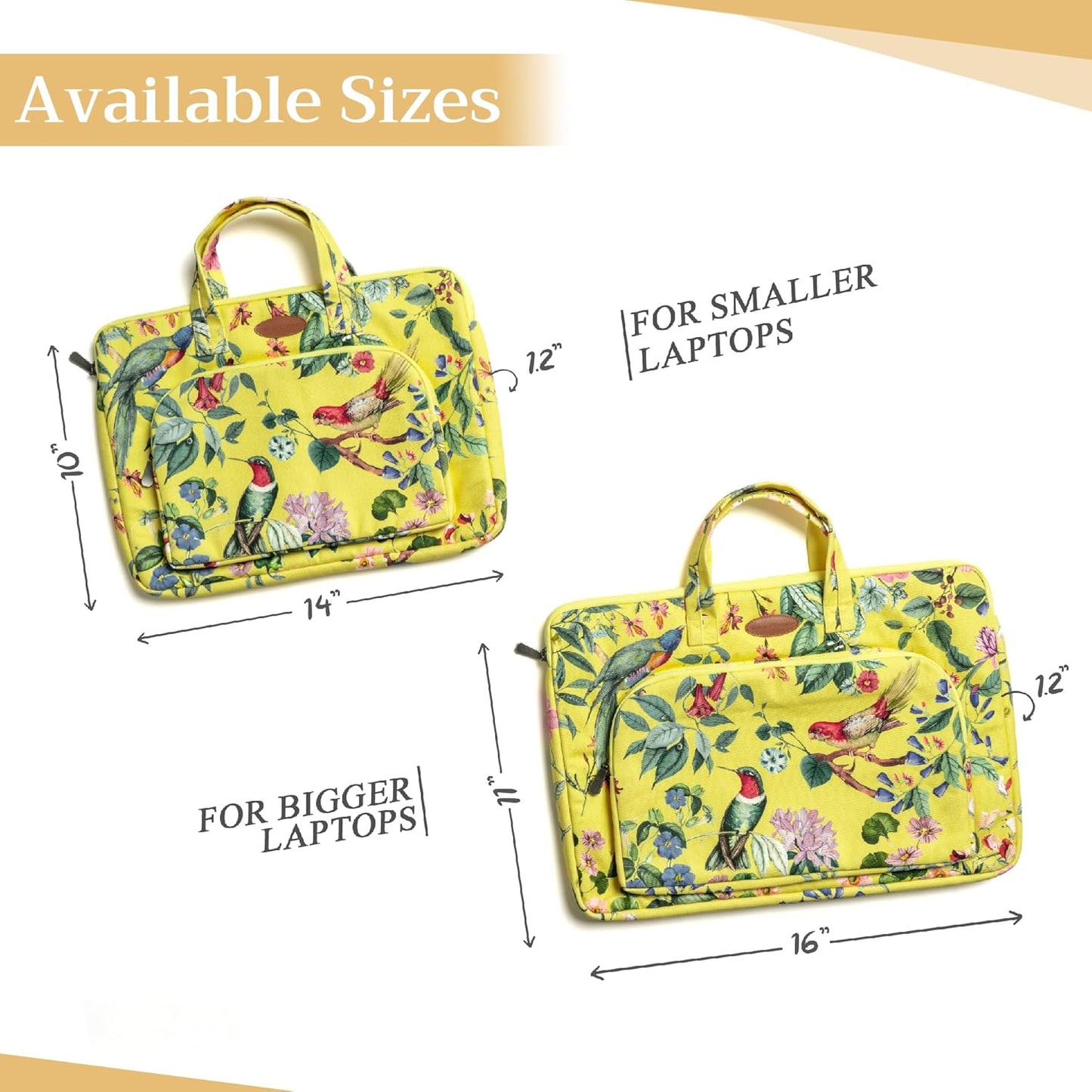 Maison d'Hermine Laptop bag with front pocket Stain and water repellent Cotton canvas