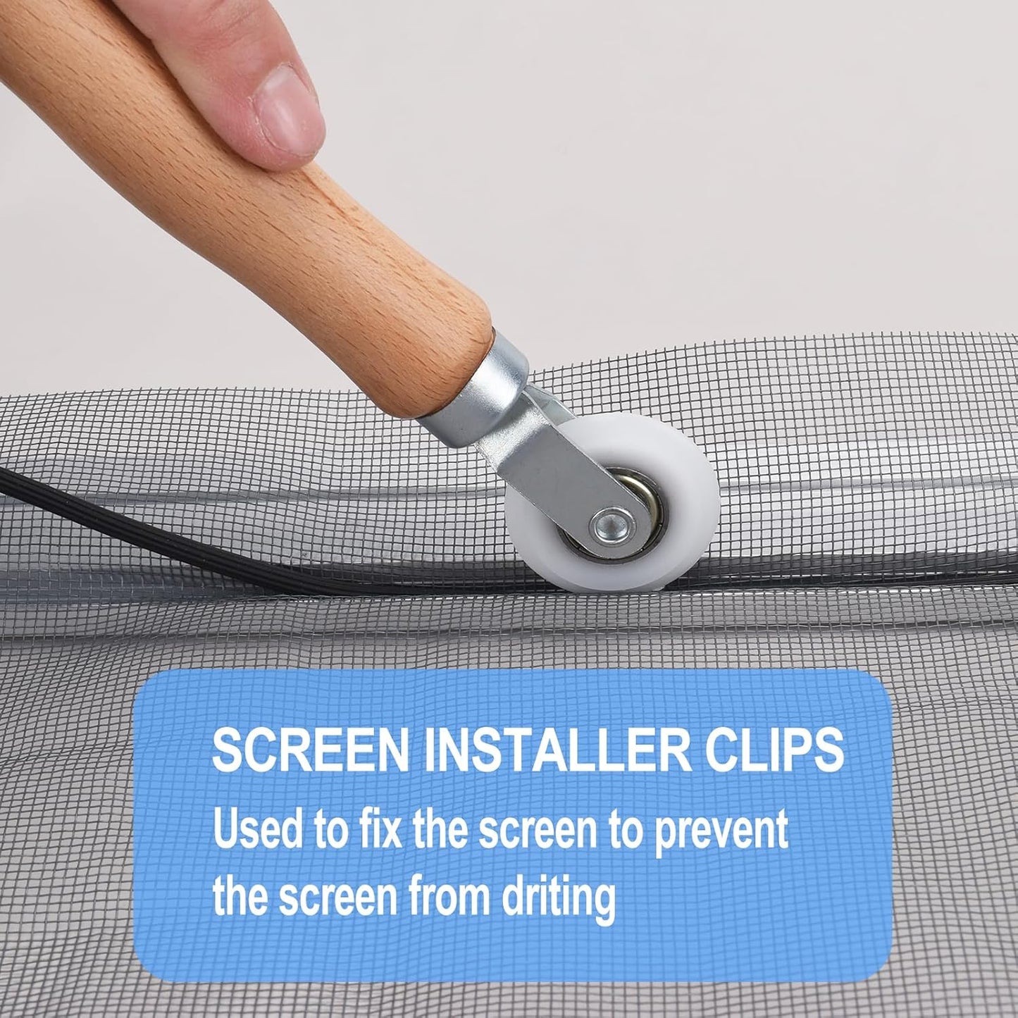 BAYTORY Window Screen Repair Kit, Nylon Roller Tool with Bearing, Spline Removal Hook and 32ft Retainer Spline Replacement for Installing Door Mesh Screens