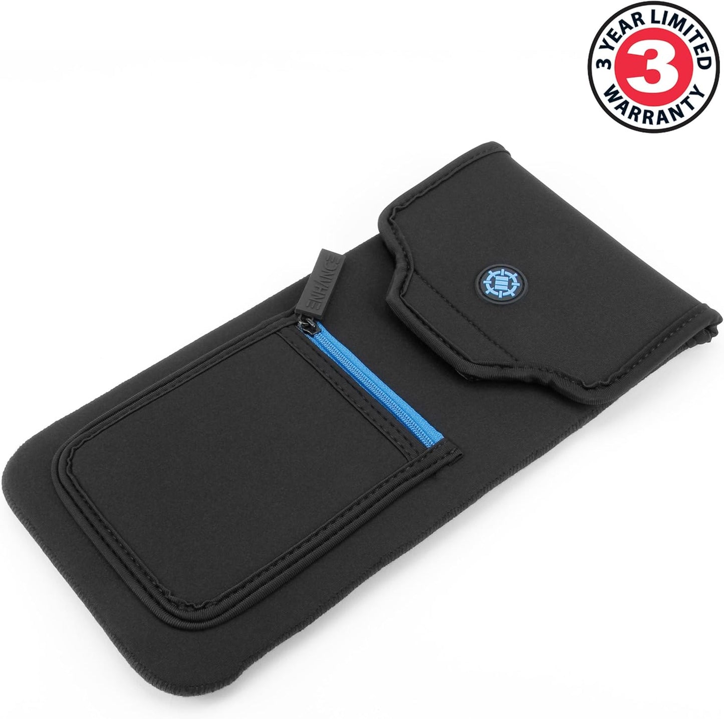 ENHANCE Bluetooth Keyboard Sleeve Case for Logitech K810, Anker, Apple Magic Keyboard (up to 11.5 Inches) with Neoprene Construction, Wireless Mouse Storage & Cable and Charger Pouch