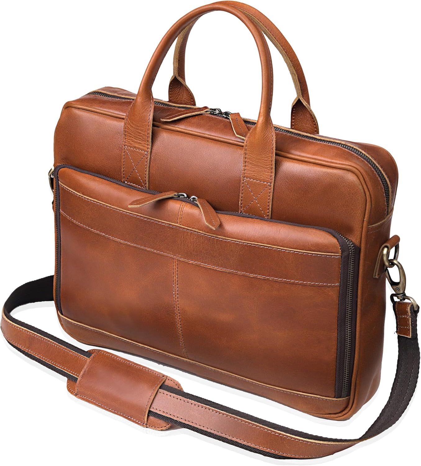 VC VINTAGE COUTURE Leather briefcase bag for men Leather Laptop Bags For Men and Women Travel Messenger Bag