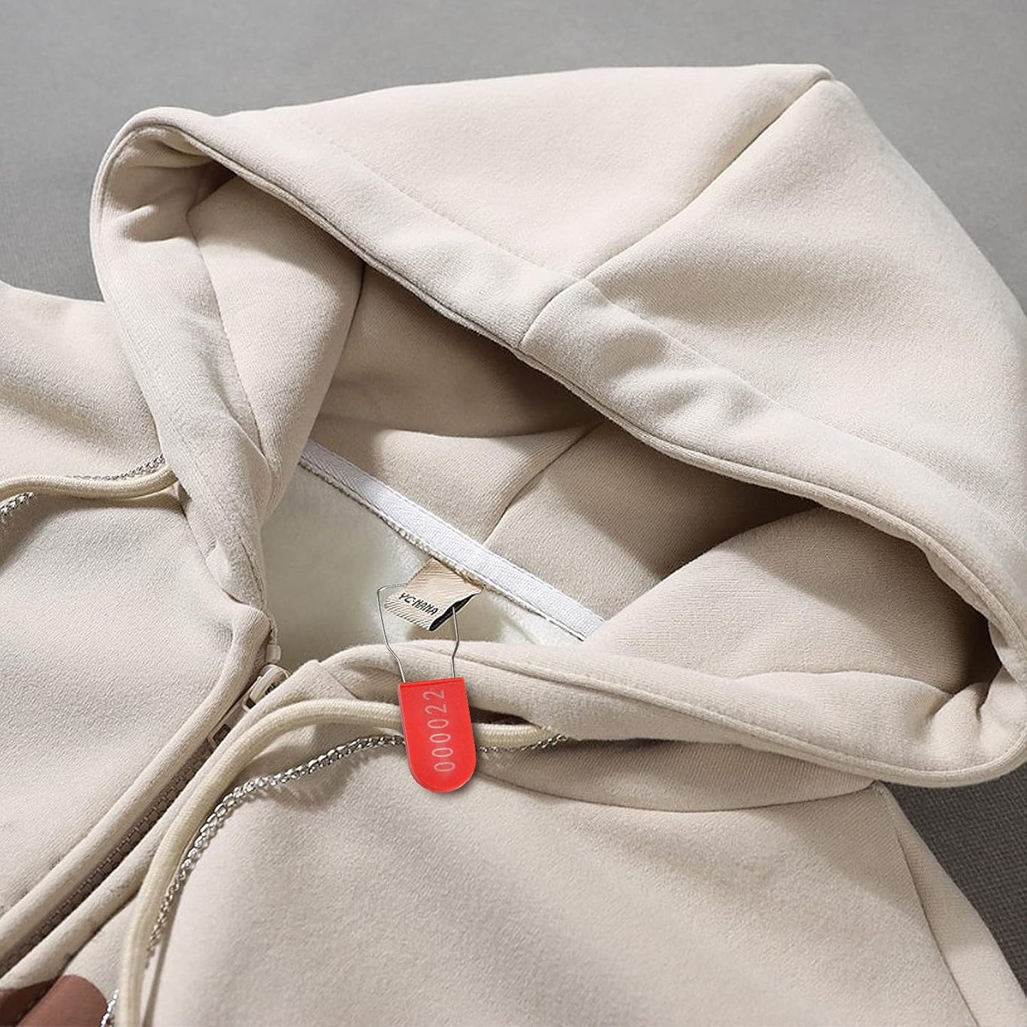 1000PCS Plastic Padlock Security Seals Metal Wire Padlocks Electric Meter Seal Disposable Anti-Tamper Lock Numbered Anti Tamper Tag Hasps Red