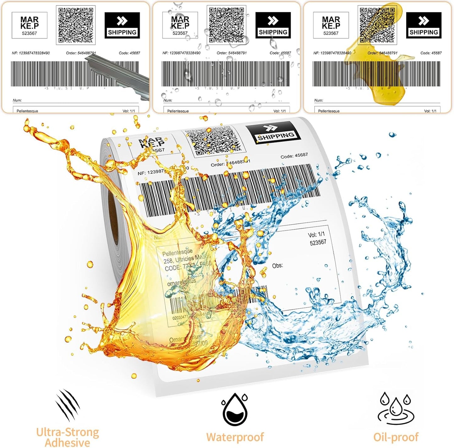 40 Rolls 4" x 6" Direct Thermal Printer Label, 250 Labels/Roll, Total 10000 Thermal Shipping Labels, Strong Adhesive, Commercial Grade, Perforated, Compatible with Most Thermal Printers (NOT for DYMO)