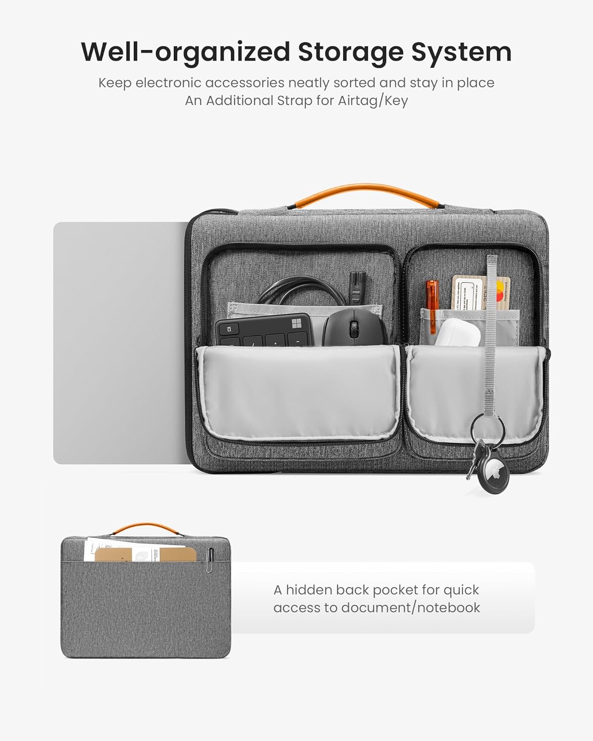 tomtoc 360 Protective Laptop Carrying Case for 15.6-16.2 Inch Acer Aspire 5/7, Lenovo Legion 5i Pro Gen 7, The Razer Blade 17, Dell Inspiron 16/XPS 17, LG Gram 17, More Asus Thinkpad Chromebooks